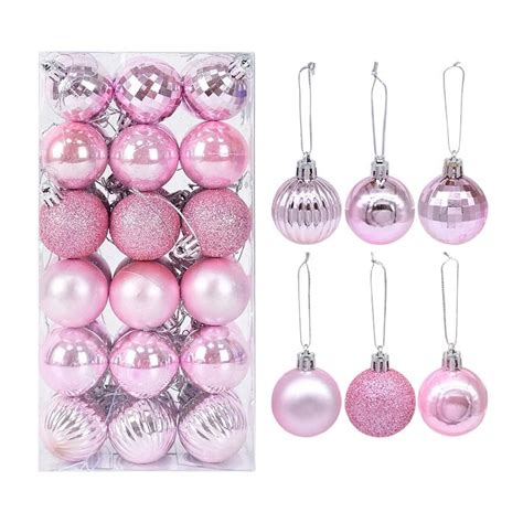 shein christmas ornaments|shein pink christmas tree baubles.